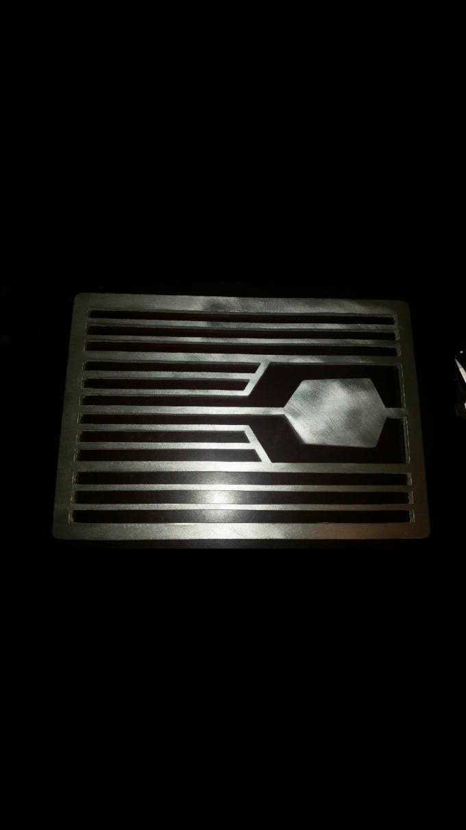 I had a friend  make this  today on his plasma  cutter he will print up a decal to put on the name plate