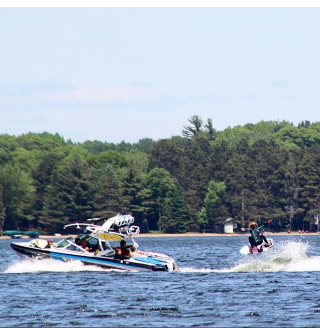 Franky Jost boosting on her Idol board.