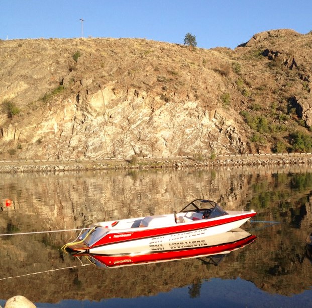 Tied up at the summer house in Pateros, WA